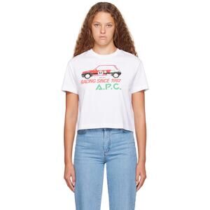 A.P.C. White Sally Short Sleeve T-Shirt White - S